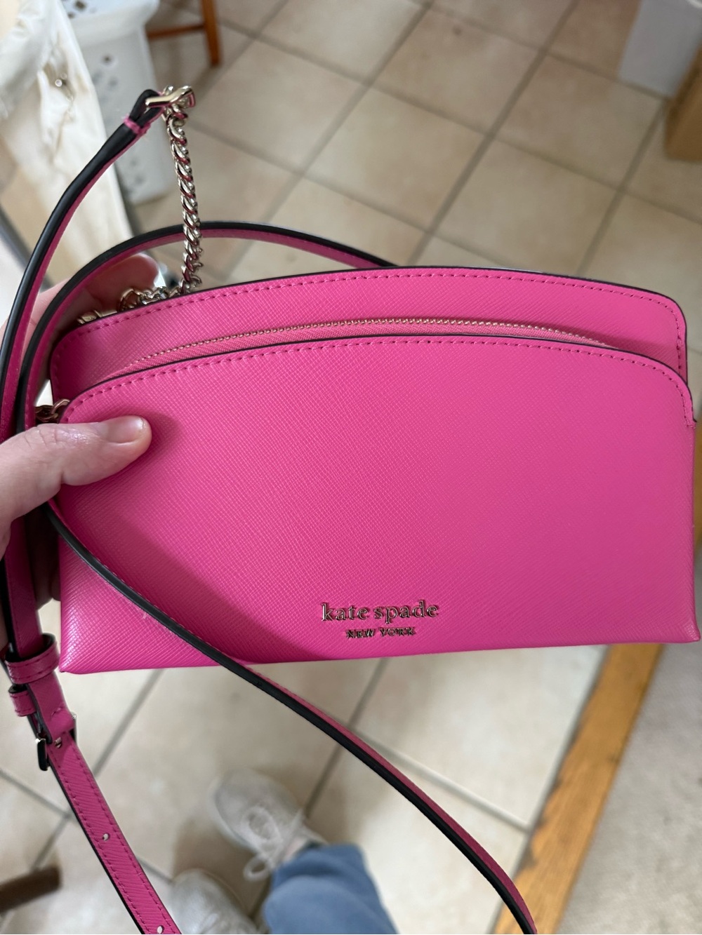 kate spade Bright Pink Saffiano Crossbody Bag